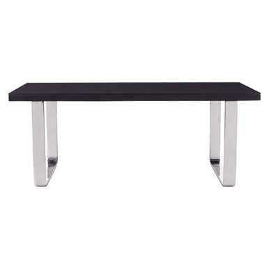 Kerala Large Black Pinewood and Glass Dining Table