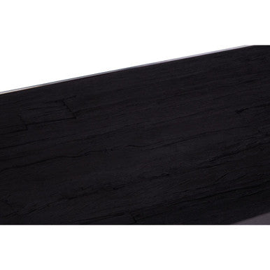 Kerala Black Recycled Wood and Glass Coffee Table