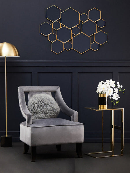 Faye Grey Velvet Chair