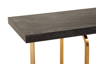 Lena Black Oak Veneer Console Table