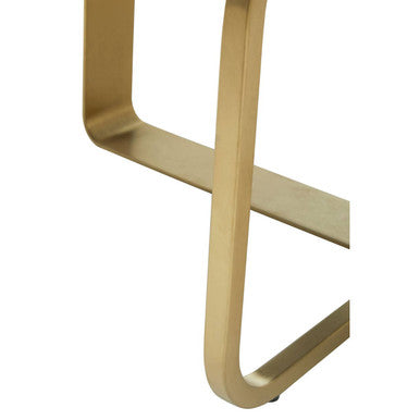 Black and Grey Square Coffee Table with Brushed Gold Base | Lena