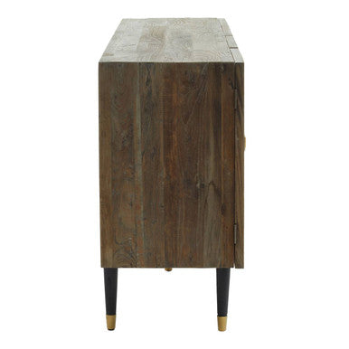 Malay Recycled Elm Wood 4 Door Sideboard