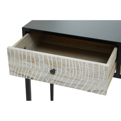 Luxor Grey Recycled Pine Wood 3 Drawer Console Table