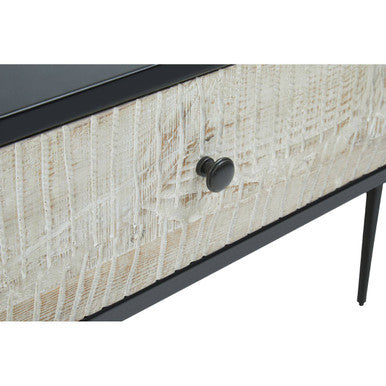 Luxor Grey Recycled Pine Wood 3 Drawer Console Table