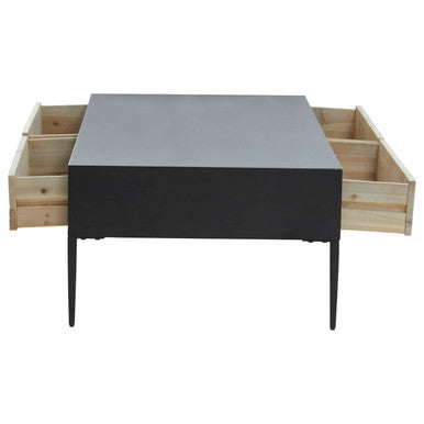 Luxor Grey Recycled Pine Wood Coffee Table with Drawers