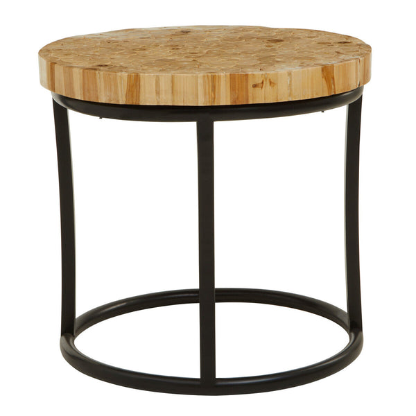 Malang Round Table With Iron Frame