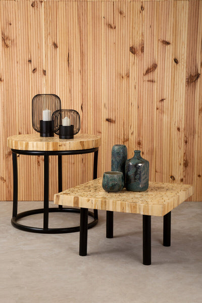 Malang Round Table With Iron Frame