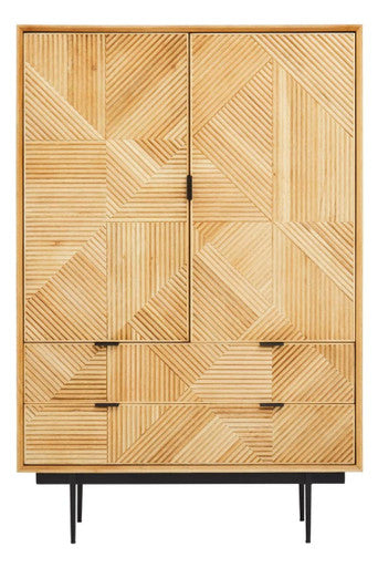 Jakara Natural Finish Cabinet with Drawers