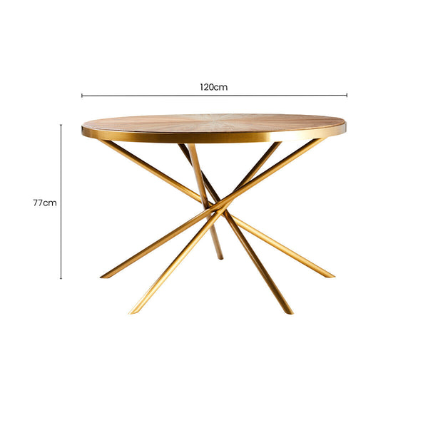 Jana Natural Wooden Round Dining Table