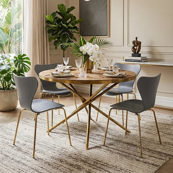Jana Natural Wooden Round Dining Table