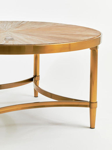 Jana Natural Wooden Round Coffee Table