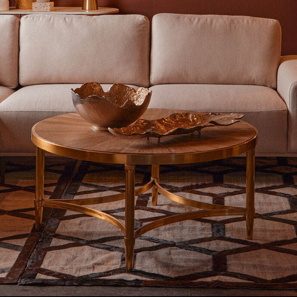 Jana Natural Wooden Round Coffee Table