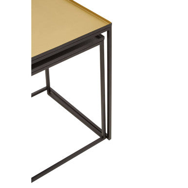 Rabia Gold And Silver Nest Of 2 Tables