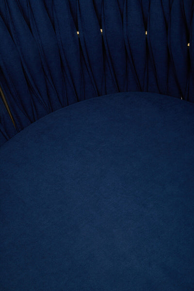 Gilden Blue Dining Chair With Woven Back