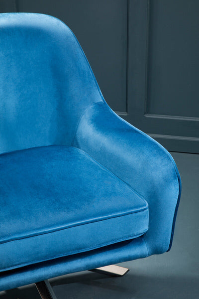 Avery Midnight Velvet Swivel Chair