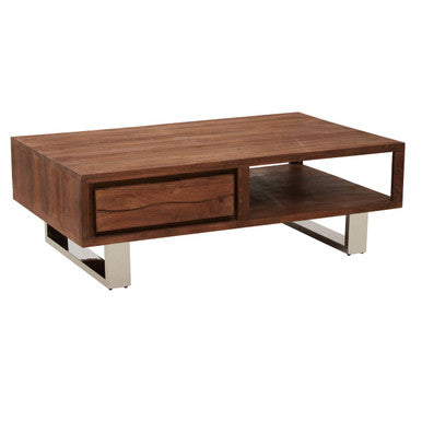 Simla Acacia Wood Coffee Table with Drawer