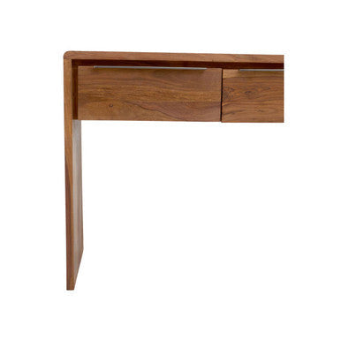Brown Sheesham and Acacia Wood Console Table with Two Storage Drawers | Surati
