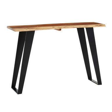 Surax Natural Acacia Wood Live Edge Console Table