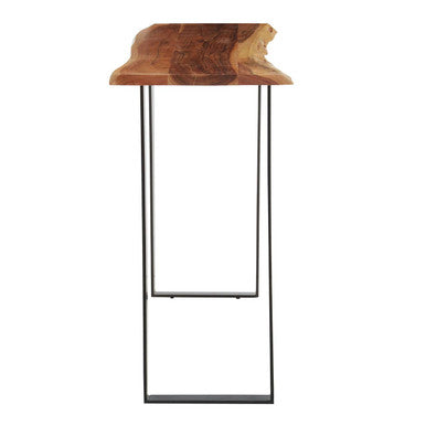 Surax Natural Acacia Wood Live Edge Console Table