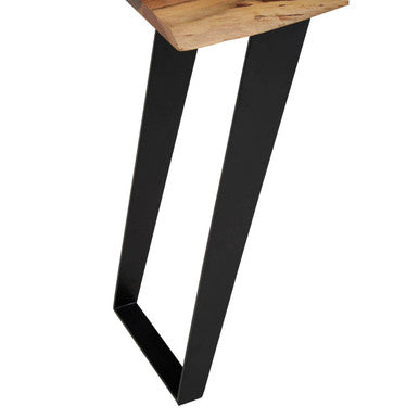 Surax Natural Acacia Wood Live Edge Console Table