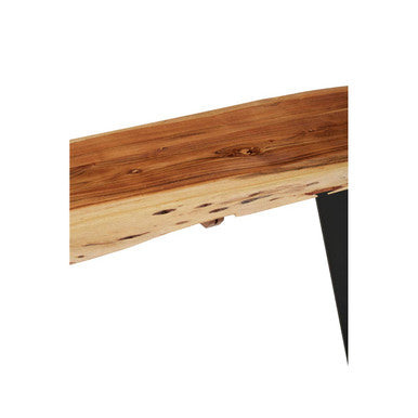 Surax Natural Acacia Wood Live Edge Console Table