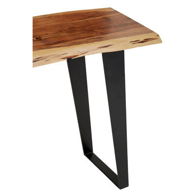 Surax Natural Acacia Wood Live Edge Console Table