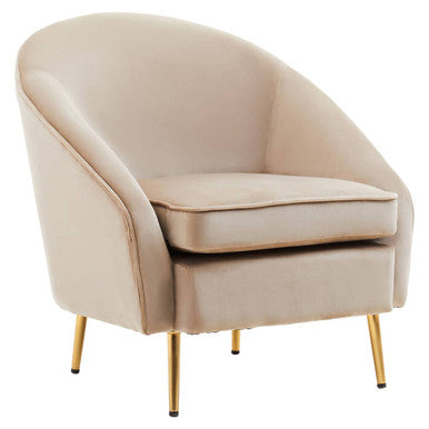 Yasmeen Mink Velvet Armchair