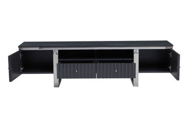 Genoa Grey Gloss Finish Media Unit