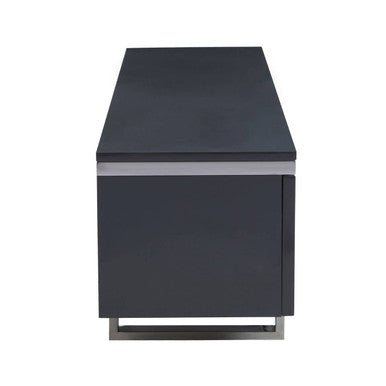 Genoa Grey Gloss Finish Media Unit