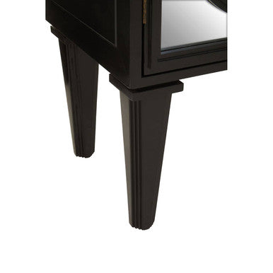 Telese Black Finish Mirrored Sideboard