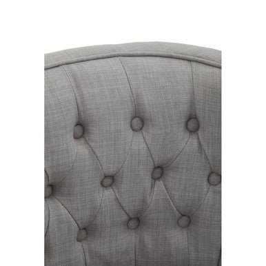 Parkside Grey Fabric Curved Dining Chair