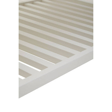 Brown Natural Oak and Birch Wood Rectangular Coffee Table with White Frame | Parkside