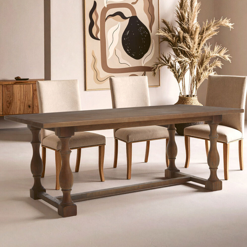 Parkside Natural Oak Wood Rectangular Dining Table