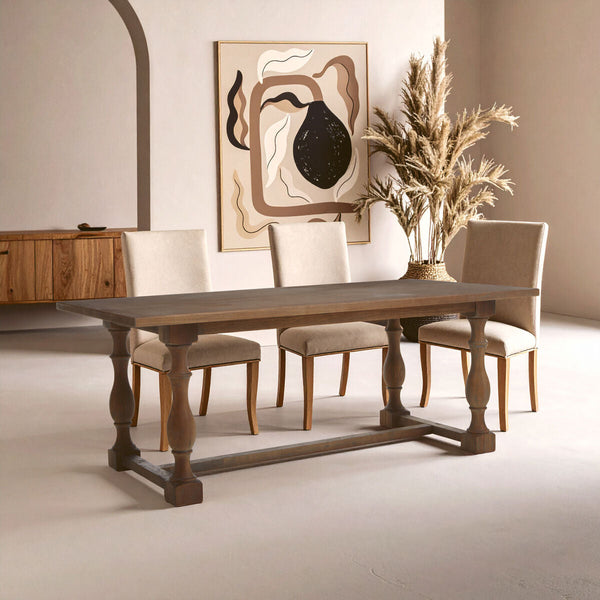 Parkside Natural Oak Wood Rectangular Dining Table