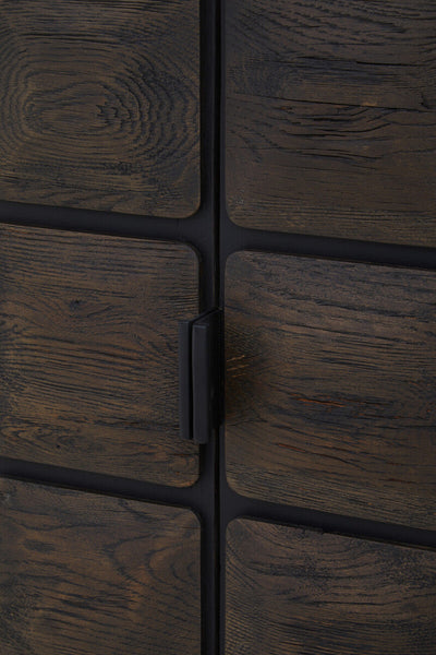 Lucca Recycled Dark Oak Wood Cabinet