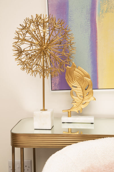 Ella Mirrored Console Table with Gold Finish Frame