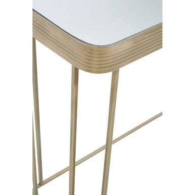 Ella Mirrored Console Table with Gold Finish Frame