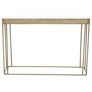 Ella Mirrored Console Table with Gold Finish Frame
