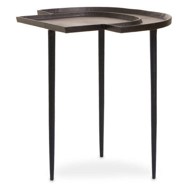 Simbolo Bronze Finish Asymmetric Side Table