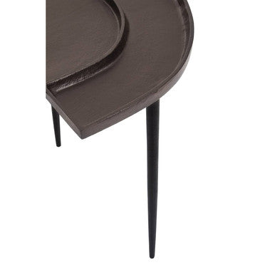 Simbolo Bronze Finish Asymmetric Side Table
