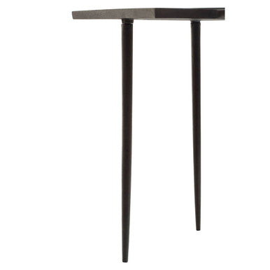 Simbolo Bronze Finish Asymmetric Side Table