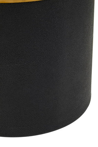 Cardoba Round Black Shagreen Effect Side Table or Stool