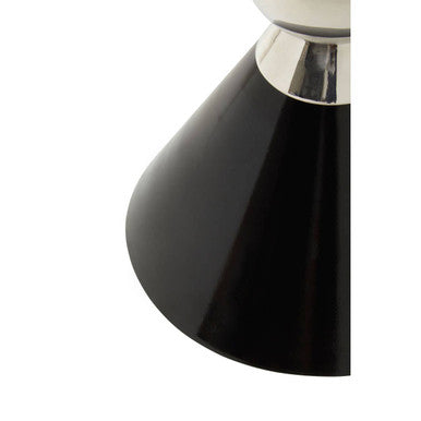 Jaipur Black and Silver Finish Hourglass Side Table