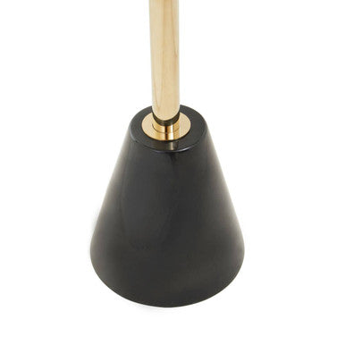 Oria Black Glass and Marble Base Side Table