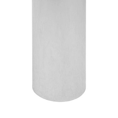 Oria Clear Glass Round Side Table with Silver Finish Frame