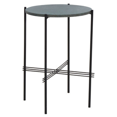 Green Marble Top Round Side Table | Mandoli