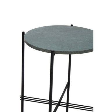 Green Marble Top Round Side Table | Mandoli