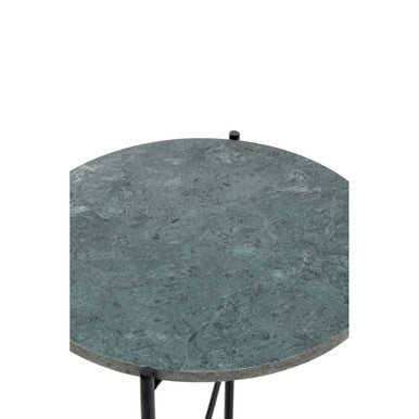 Green Marble Top Round Side Table | Mandoli
