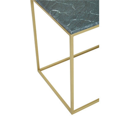 Assorted Marble Top Console Table with Geometric Gold Iron Frame and Lower Shelf | Nirav