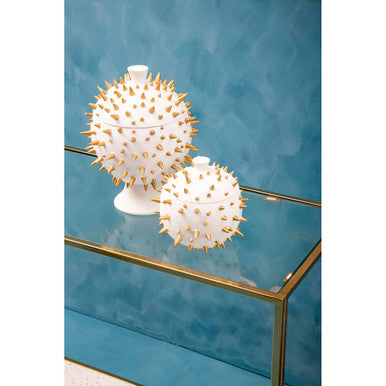 Glass Top Console Table with White Terrazzo Effect Shelf and Gold Metal Frame | Novi